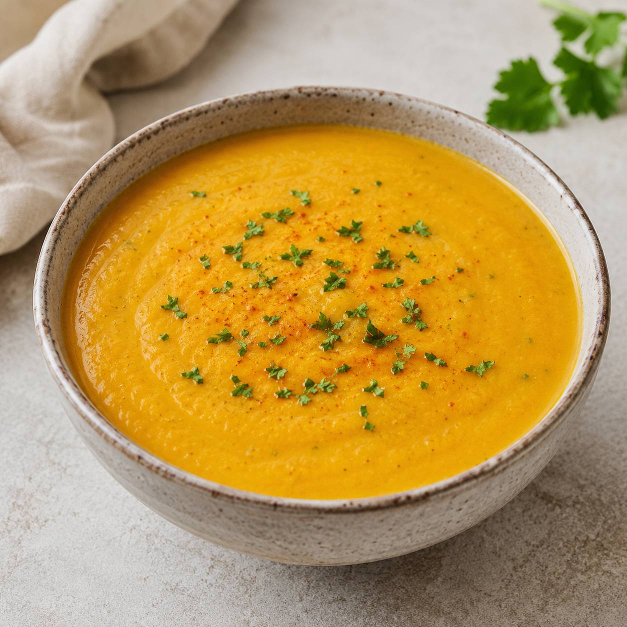 Crema de patata, zanahoria y calabacín